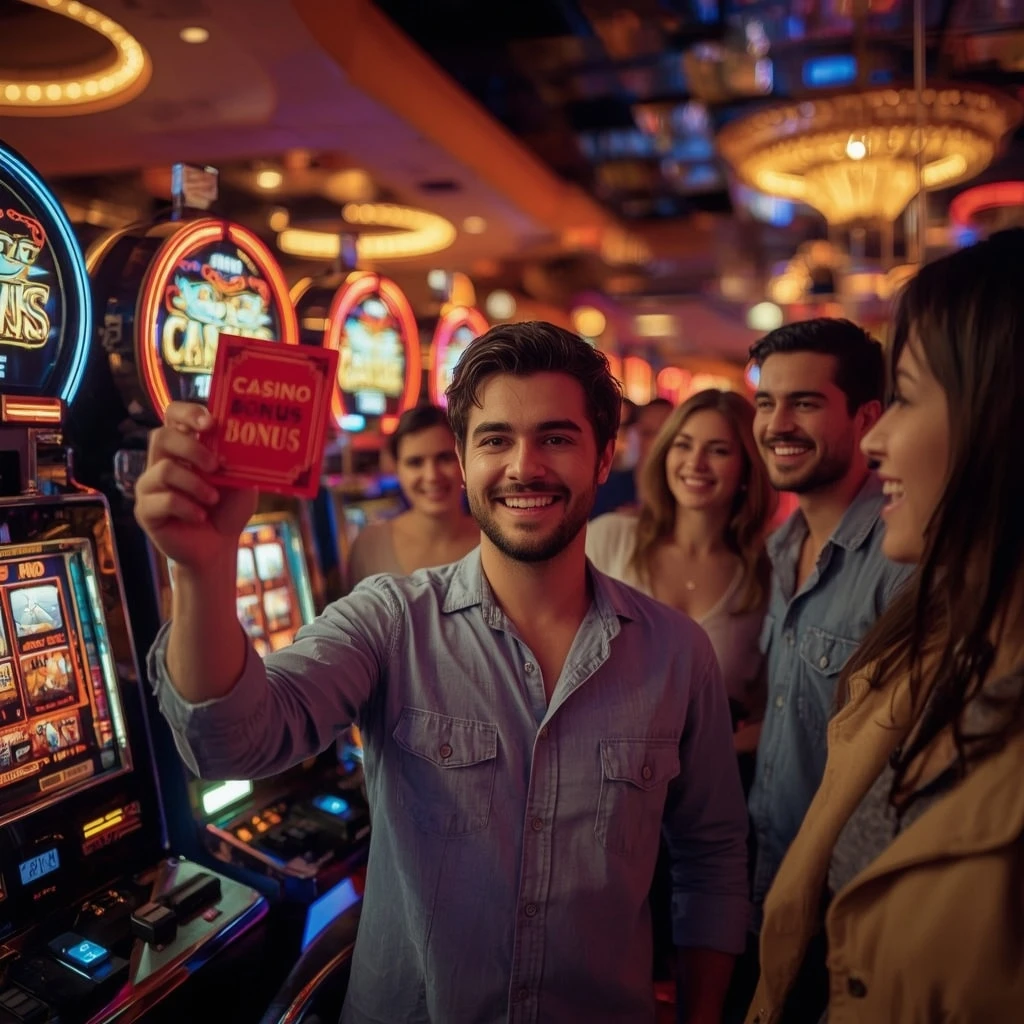 une personne tenant un bonus CASINO777